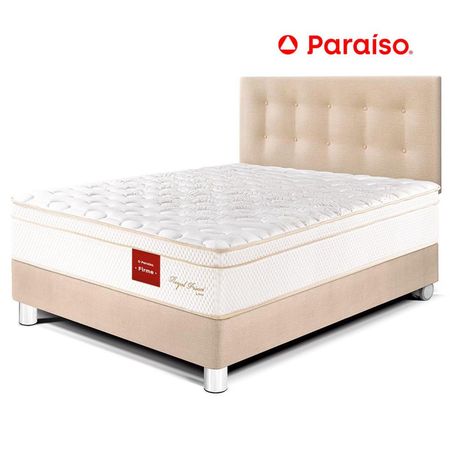 Juego de Dormitorio Paraíso Royal Prince 2 Plazas Champagne + 2 almohadas viscoelásticas