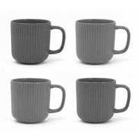 Set X4 Taza Embossed Gris