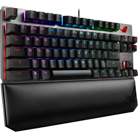 Teclado para Juegos Asus Rog Strix Scope Nx Tkl Deluxe 80 Negro y Gris Interruptores Rojos 1671722-REG