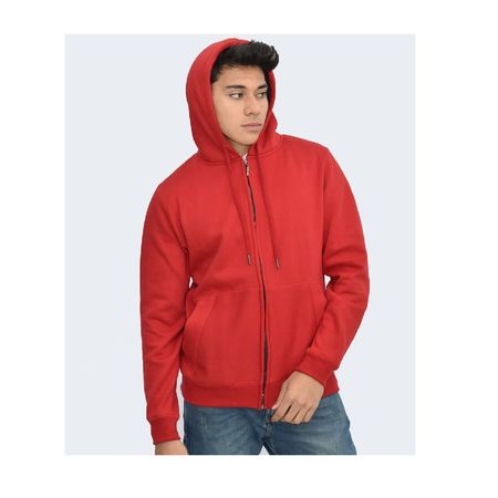 Polera con Cierre para Hombre Rojo Talla M