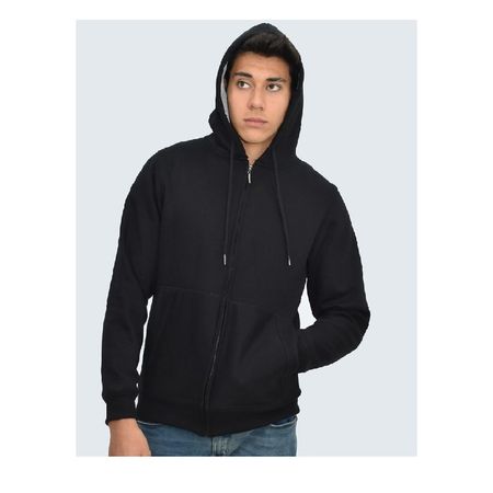Polera Negra con Cierre para Hombre Talla XL