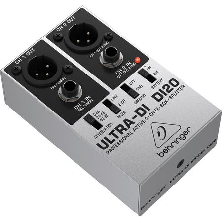 Behringer DI20 Caja Directa Activa Profesional de 2 Canales - Ideal para Estudio y Escenario, Aislam 1821121-REG