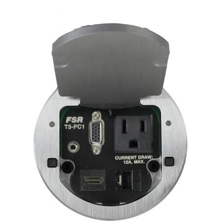 Caja de Mesa Redonda HDMI FSR T3-PC1D-2B de 3.5