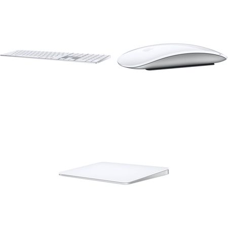 Kit de Teclado Inalámbrico Apple Magic Silver con Teclado Numérico Mouse Magic Blanco y Trackpad 1739989-REG