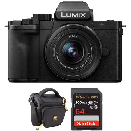 Cámara Mirrorless Panasonic Lumix G100 con Lente de 12 32Mm y Kit de Accesorios 1647612-REG