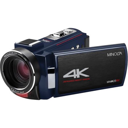 Cámara de Video Minolta Mn4K25Nv Uhd 4K con Visión Nocturna Ir Azul 1732591-REG