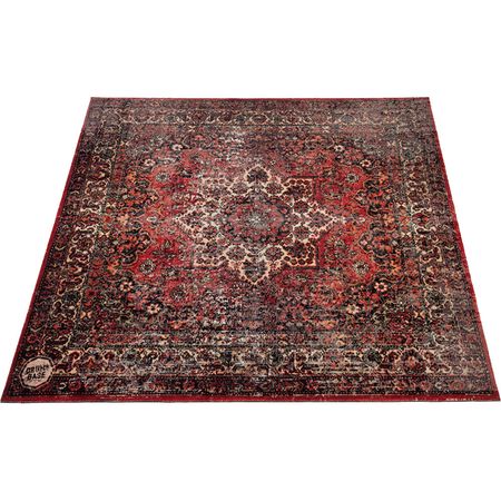 Alfombra de Escenario Vintage Estilo Persa para Drum N Base (6 x 5.2', Roja) - Alfombra Antideslizan 1768603-REG