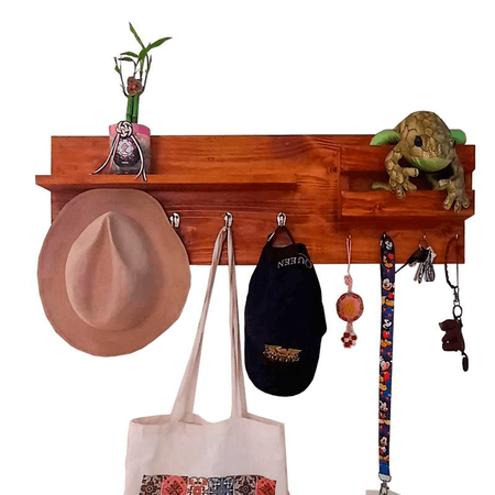 Perchero Empotrable Lauren de Madera Acabado Cedro Perchero Empotrable Lauren de Madera Reciclada Acabado Cedro