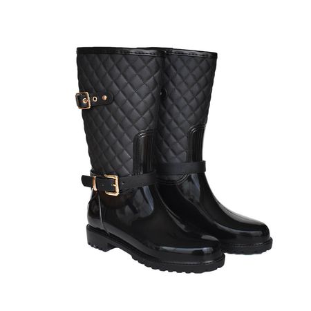 Botas de Lluvia para Mujer Modelo Andrea Color Negro Talla 38