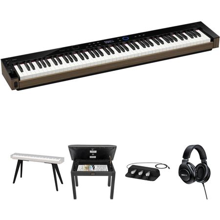 Casio Privia PX-S6000 Piano Digital Portátil de 88 Teclas con Soporte de Madera, Banco con Almacenam 1729920-REG