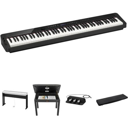 Casio Privia PX-S3100 Piano Digital Portátil de 88 Teclas con Soporte de Madera, Banco, Pedal Triple 1689407-REG