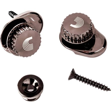 D'Addario NS Universal Strap Locks (Par, Negro) - Seguridad Mejorada, Conexión y Remoción Fácil, Ins 1382787-REG