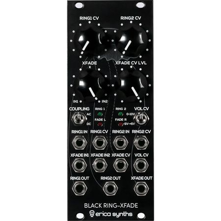 Módulo Eurorack Erica Synths Black Ring-Xfade (10 HP) - Doble Ringmodulador/Waveshaper, Control de C 1764003-REG