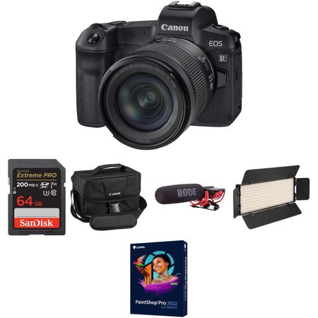 Cámara sin Espejo Canon Eos R con Lente 24 105Mm F 4 7.1 Kit Deluxe 1670052-REG