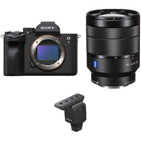 Cámara Mirrorless Sony A7 Iv con Lente 24 70Mm F 4 y Kit de Micrófono 1738687-REG