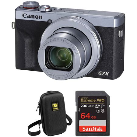 Cámara Digital Canon Powershot G7 X Mark Iii con Kit de Accesorios Plata 1498750-REG