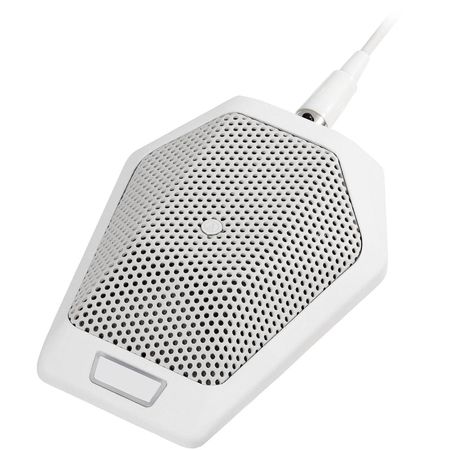 Micrófono de Superficie Audio-Technica U891RWb Cardioide con LED RGB y Interruptor Local (Blanco) - 1485369-REG