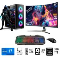 Computadora PC CORE i7 3.2Ghz   Ram 16GB   Disco HDD 1TB   SSD 1TB   Monitor 27