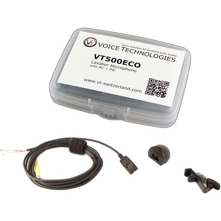 Micrófono Lavalier Miniatura Omnidireccional Voice Technologies VT500ECO - Paquete Económico (Conect 1336078-REG