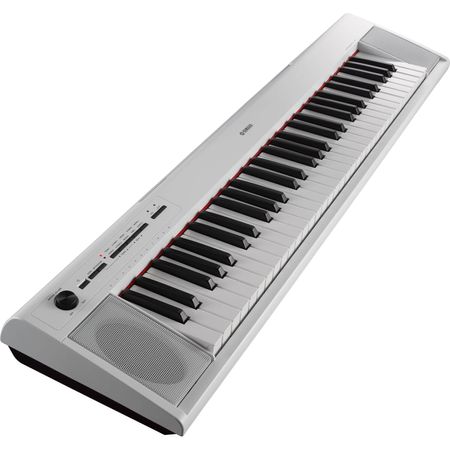 Teclado Portátil Yamaha Np 12 Piaggero con Estilo de Piano y Adaptador de Corriente Blanco 1748144-REG