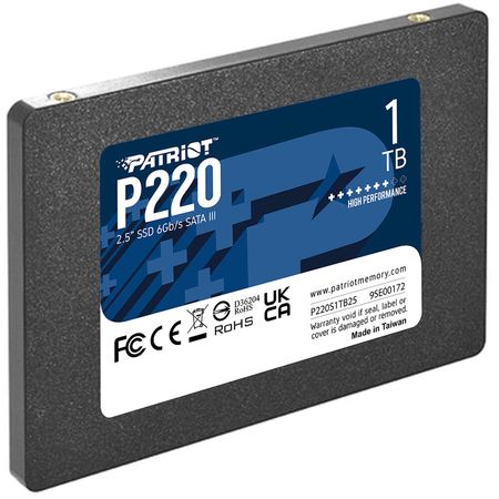 Ssd Interno Patriot P220 Series Sata Iii de 1Tb de Capacidad de Almacenamiento 1763896-REG