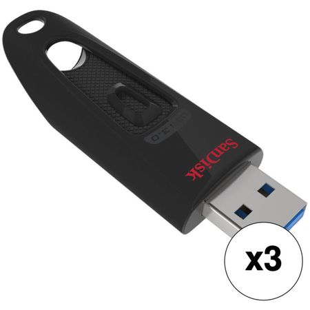 Kit de 3 Unidades de Sandisk 32Gb Ultra Usb 3.0 Flash Drive 1552869-REG