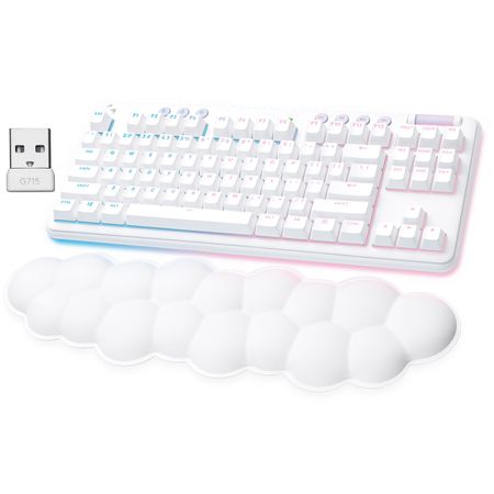 Teclado para Juegos Inalámbrico Mecánico Logitech G G715 Lightspeed Blanco Mist Interruptores Gx R 1715995-REG