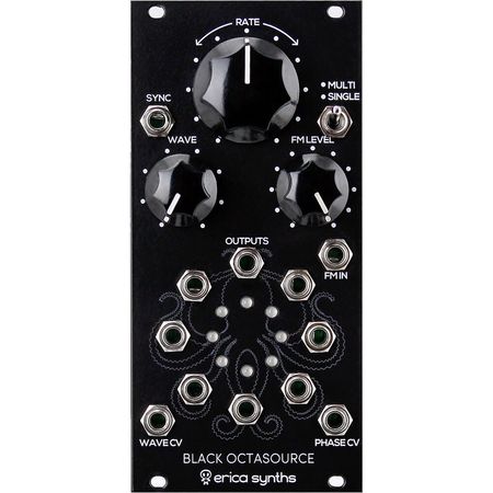 Módulo Eurorack Erica Synths Black Octasource (12 HP) - LFO Avanzado con 8 Salidas CV y Funciones de 1763356-REG