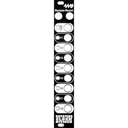 Módulo Eurorack 4ms Rotating Clock Divider - Faceplate DIY Satin Negro con Arte Blanco, Sin Soldadur 1774248-REG