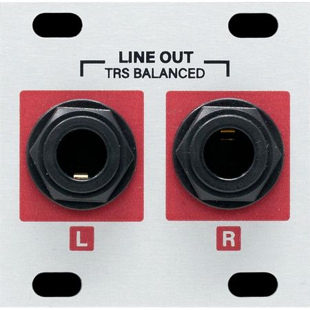 Módulo Eurorack 1U IntelliJel Stereo Line Out Jacks con Conectores TRS Balanceados L/R de 1/4