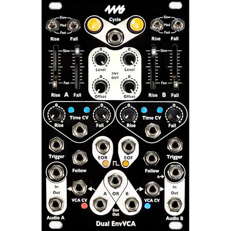 Módulo Eurorack 4ms Dual EnvVCA: Generadores de Envelope Versátiles, VCA Analógico de Bajo Ruido y D 1774168-REG