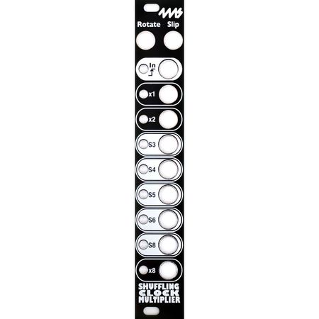 Módulo Eurorack 4ms Shuffling Clock Multiplier - Carátula DIY Satinada Negra con Arte Blanco, Sin So 1774252-REG