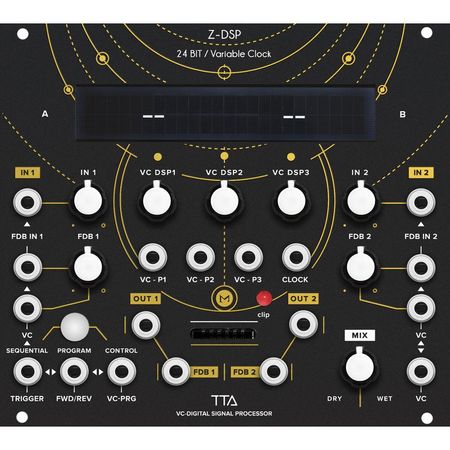 Módulo Eurorack TipTop Audio Z-DSP: Procesador de Señal Digital Controlado por Voltaje (28 HP, Negro 1786884-REG