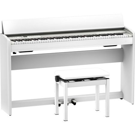 Piano Digital Moderno Roland F701 de 88 Teclas con Soporte y Banco (Blanco) - Diseño Contemporáneo, 1617182-REG