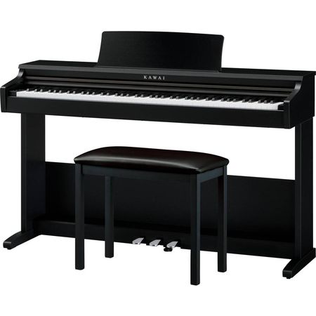 Piano Digital Kawai KDP75 de 88 Teclas con Banco a Juego (Negro Embosado) - Ideal para Principiantes 1642936-REG