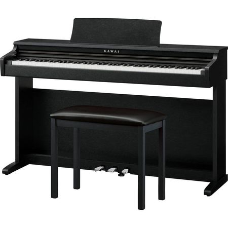 Piano Digital Kawai KDP120 de 88 Teclas con Banco a Juego (Negro Satinado Premium) - Ideal para Prin 1642939-REG