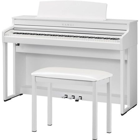 Piano Digital Kawai CA401 con Banco a Juego (Blanco Satinado) - Ideal para Principiantes e Intermedi 1762664-REG