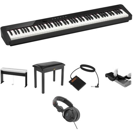 Piano Digital Casio Privia PX-S1100 de 88 Teclas con Soporte, Banco, Auriculares, Pedal (Negro) - Id 1662836-REG