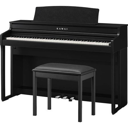 Piano Digital Kawai CA401 con Banco a Juego (Negro Satinado) - Ideal para Principiantes e Intermedio 1762663-REG