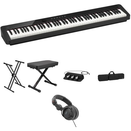 Piano Digital Casio Privia PX-S1100 de 88 Teclas con Soporte, Banco, Auriculares, Pedal Triple y Fun 1662834-REG