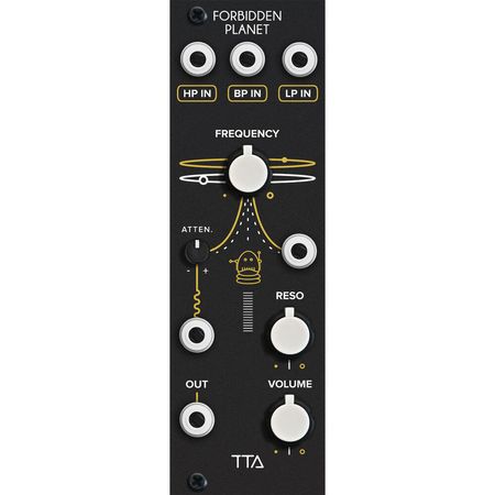 Módulo Eurorack TipTop Audio Forbidden Planet: Filtro Analógico Multimodo (8 HP, Negro) - Inspirado 1786800-REG