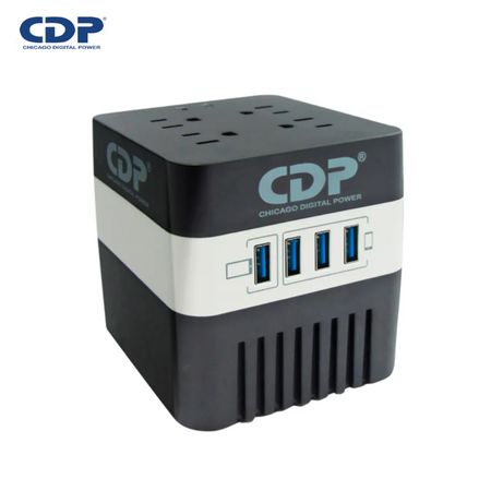 Estabilizador Cdp Ru-Avr604i 600va/300w 4 Salidas 4 Puertos Usb