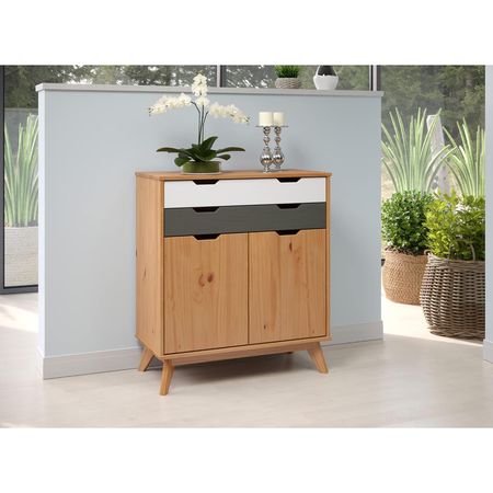 Aparador Minimalista 2 puertas 2 cajones Nancy Multicolor TU MESITA