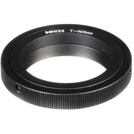 Adaptador Bower T-Mount a Montura Nikon F: Compatible con Lentes T-Mount para Cámaras Nikon F 63818-REG