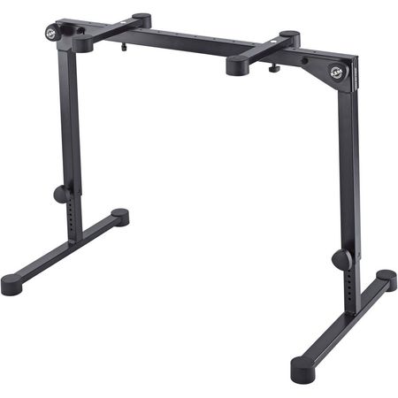 Soporte de Teclado K&M 18820 Omega Pro Estilo Mesa con Patas Plegables (Negro) - Altura Ajustable, C 1562254-REG