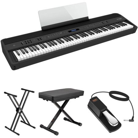 Roland FP-90X Paquete de Valor con Piano Digital, Soporte X, Banco X y Pedal (Negro) - Piano Digital 1647758-REG