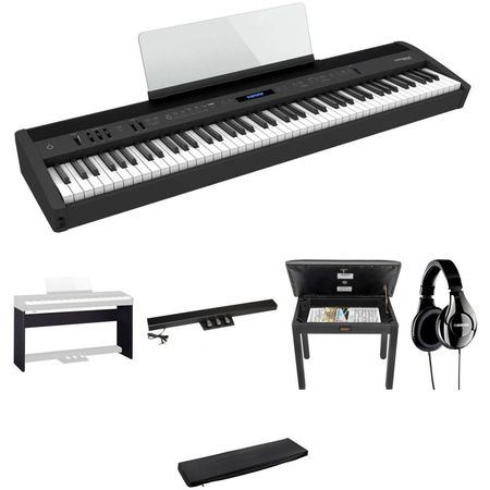 Roland FP-60X Paquete para Hogar/Estudio con Piano Digital, Auriculares, Soporte, Banco, Pedales y F 1647751-REG