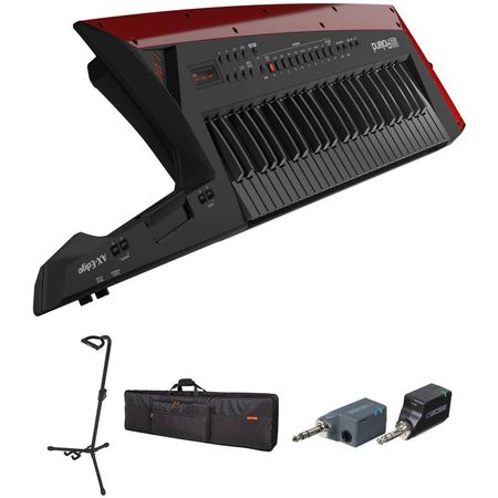 Roland AX-Edge 49-Key Keytar Synthesizer Kit con Sistema Inalámbrico, Soporte Plegable y Bolsa (Negr 1792235-REG