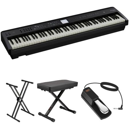 Piano Digital Portátil Roland FP-E50 de 88 Teclas con Soporte X, Banco X y Pedal de Sostenido para M 1747664-REG