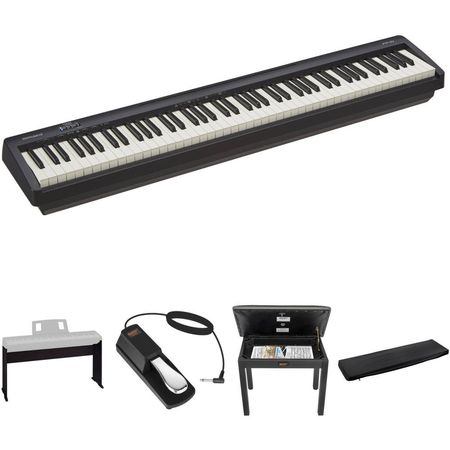 Roland FP-10 Paquete para Hogar/Estudio (Negro) - Piano Digital de 88 Teclas, Soporte KSC-FP10-BK, P 1463973-REG